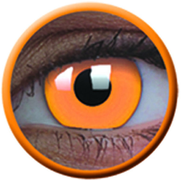 ColourVue Crazy čočky UV svítící - Glow Orange (2 ks roční) - nedioptrické-poškozený obal