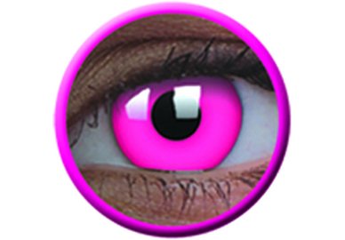 ColourVue Crazy čočky UV svítící - Glow Pink (2 ks roční) - nedioptrické