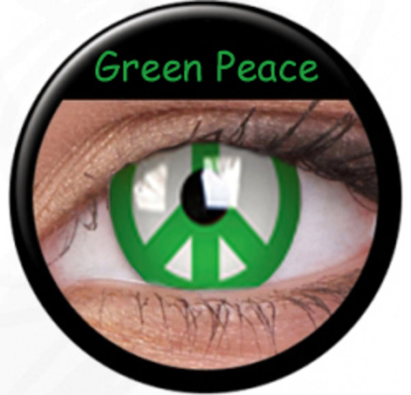 Phantasee Crazy čočky - Green Peace (2 ks roční) - nedioptrické