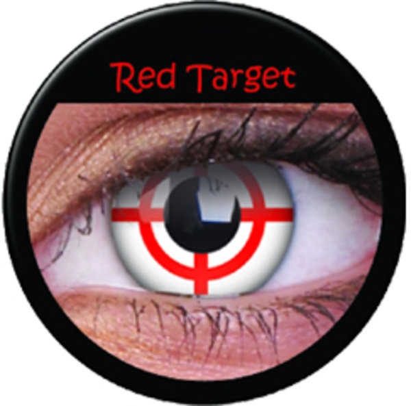 ColourVue Crazy čočky - Red Target (2 ks roční) - nedioptrické