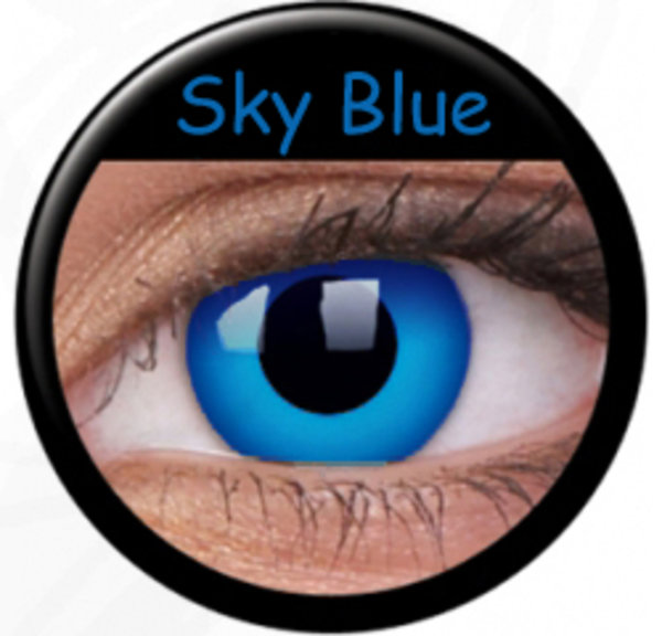 CRAZY ČOČKY - Sky Blue dioptrické (2 tříměsíční čočky)