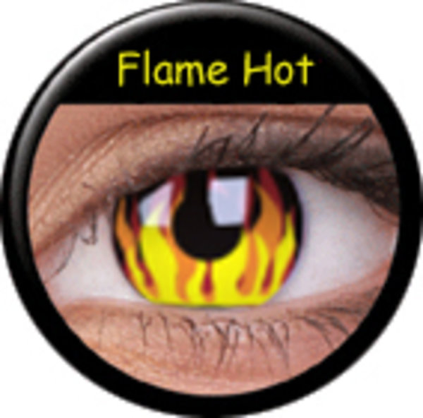 ColourVue Crazy čočky - Flame Hot (2 ks roční) - nedioptrické-poškozený obal