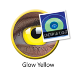 ColourVue Crazy čočky UV svítící - Glow Yellow (2 ks roční) - nedioptrické