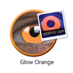 ColourVue Crazy čočky UV svítící - Glow Orange (2 ks roční) - nedioptrické